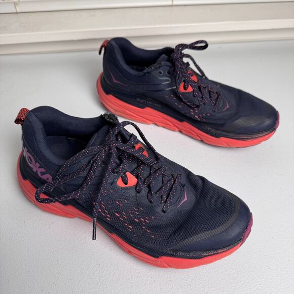 Hoka One One Shoes - Hoka One Challenger ATR 6 Blue Hiking Trail Running Shoes Women's 8 Blue Coral